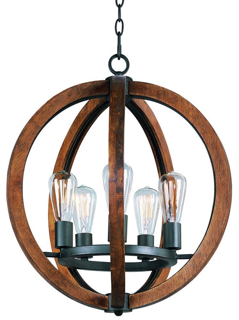 Maxim Bodega Bay Single Tier Chandelier in Anthracite Finish Model: 20917APAR