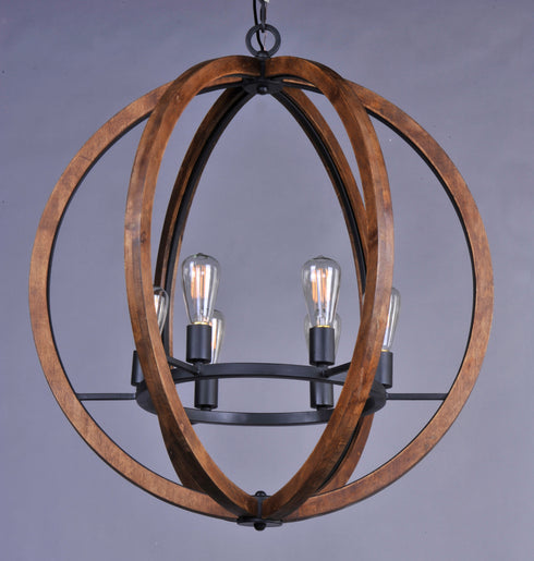 Maxim Bodega Bay Single Tier Chandelier in Anthracite Finish Model: 20918APAR