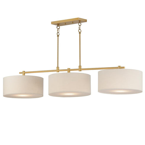 Maxim Bongo Linear Pendant in Natural Aged Brass Finish Model: 10017OMNAB
