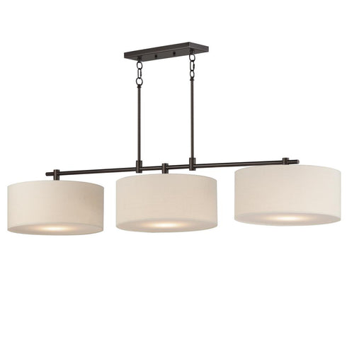 Maxim Bongo Linear Pendant in Natural Aged Brass Finish Model: 10017OMNAB