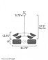 Maxim Bonnet Multi Light Pendant in Black Finish Model: 12634NABK