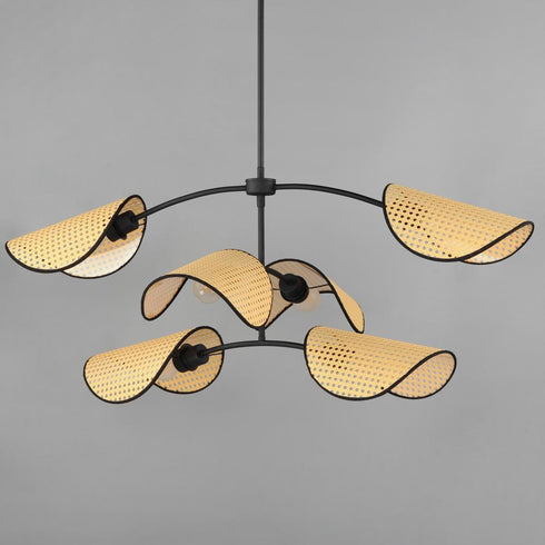 Maxim Bonnet Multi Light Pendant in Black Finish Model: 12636NABK