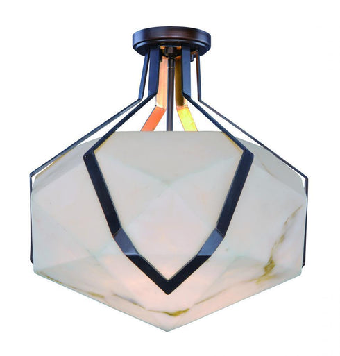 Maxim Boulder Semi Flush Mount Model: 30140BZGTGLD