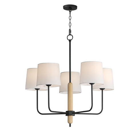 Maxim Bozeman Single Tier Chandelier in Natural Wood Finish Model: 11865OFNWD