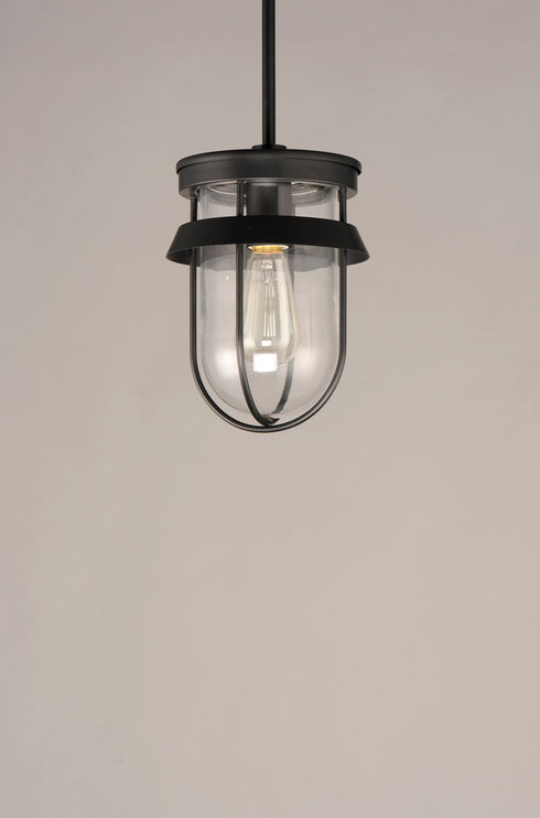 Maxim Breakwater Semi Flush Mount in Black Finish Model: 10268CLBK