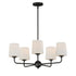 Maxim Bristol Single Tier Chandelier in Anthracite Finish Model: 12095SWAR