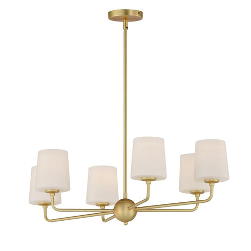 Maxim Bristol Single Tier Chandelier in Satin Brass Finish Model: 12096SWSBR