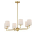 Maxim Bristol Single Tier Chandelier in Satin Brass Finish Model: 12096SWSBR