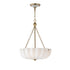 Maxim Bundt Semi Flush Mount in Whit Natural Aged Brass Finish Model: 22652WTNAB
