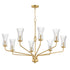 Maxim Camelot Chandelier in Natural Aged Brass Finish Model: 16158CRNAB