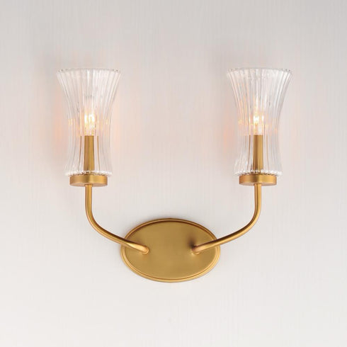 Maxim Camelot Wall Sconce in Natural Aged Brass Finish Model: 16152CRNAB