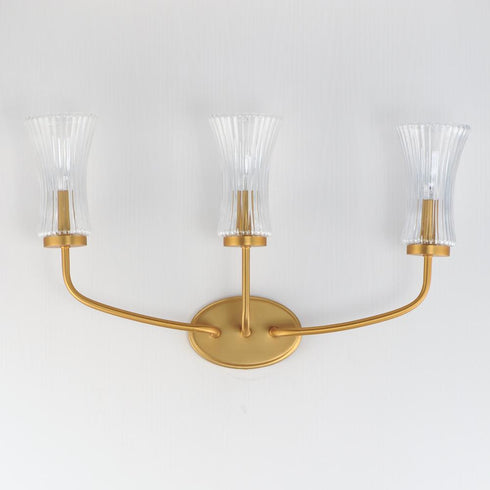 Maxim Camelot Wall Sconce in Natural Aged Brass Finish Model: 16153CRNAB