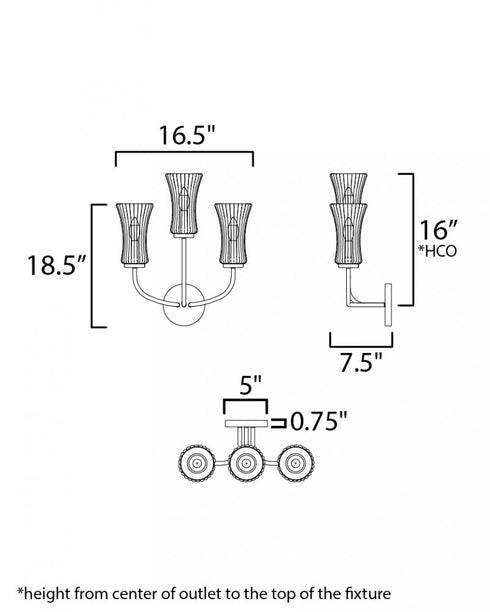 Maxim Camelot Wall Sconce in Natural Aged Brass Finish Model: 16153CRNAB