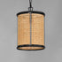 Maxim Cane Single Pendant in Black Finish Model: 14471NABK