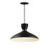 Maxim Carillon Single Pendant in Black / Satin Brass Finish Model: 11304BKSBR