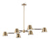 Maxim Carlo Chandelier in Dark Bronze, Leather, Heritage Brass Finish Model: 25176DBZHR
