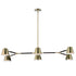 Maxim Carlo Chandelier in Dark Bronze, Leather, Heritage Brass Finish Model: 25176DBZHR