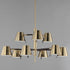 Maxim Carlo Multi Tier Chandelier in Dark Bronze, Leather, Heritage Brass Finish Model: 25179DBZHR