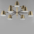 Maxim Carlo Multi Tier Chandelier in Dark Bronze, Leather, Heritage Brass Finish Model: 25179DBZHR