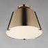 Maxim Carlo Semi Flush Mount in Dark Bronze, Leather, Heritage Brass Finish Model: 25170DBZHR