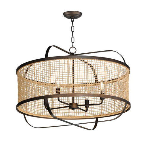 Maxim Cestino Chandelier in Antique Bronze Finish Model: 22475NAANB