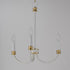 Maxim Charlton Chandelier in Weathered White/Gold Leaf Finish Model: 11373WWTGL
