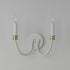 Maxim Charlton Wall Sconce in Weathered White/Gold Leaf Finish Model: 11372WWTGL