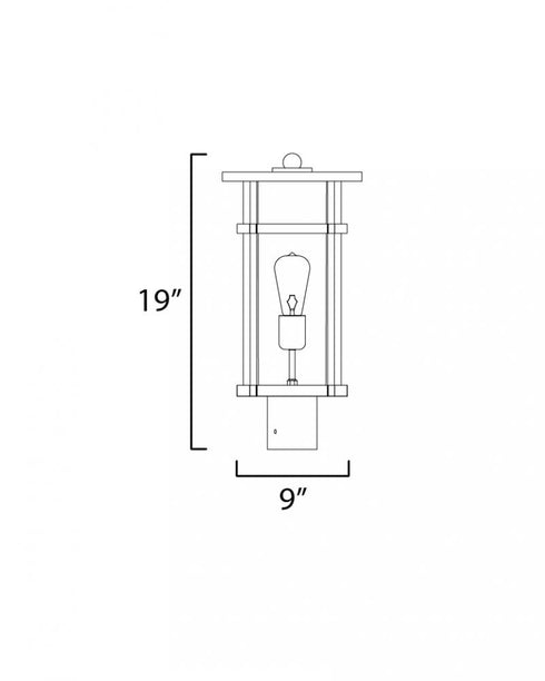 Maxim Clyde Vivex Outdoor Wall Mount in Black Finish Model: 40620CLBK