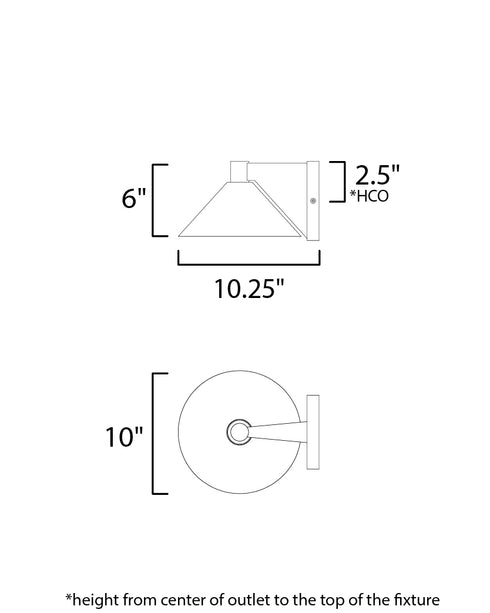Maxim Conoid LED Flush Mount in Black Finish Model: 86143BK/MSP