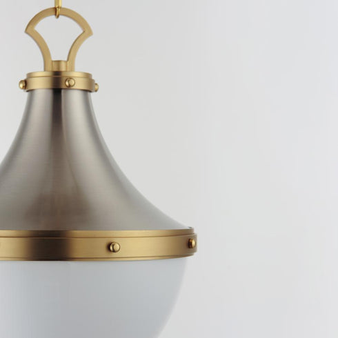 Maxim Conrad Single Pendant in Satin Nickel / Satin Brass Finish Model: 10384WTSNSBR