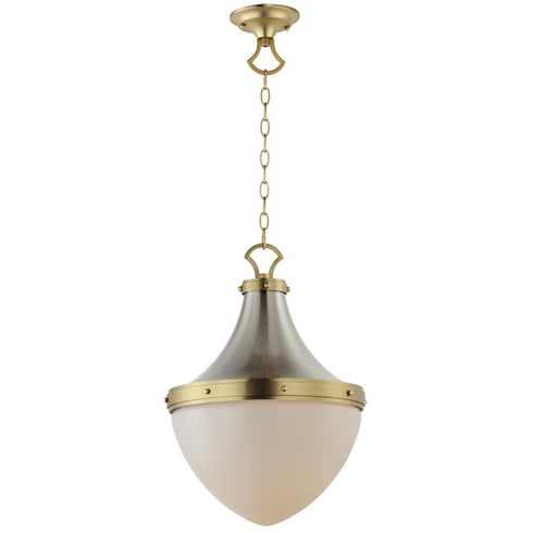 Maxim Conrad Single Pendant in Satin Nickel / Satin Brass Finish Model: 10386WTSNSBR