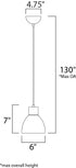 Maxim Cora Single Pendant in Satin Nickel Finish Model: 11020SN