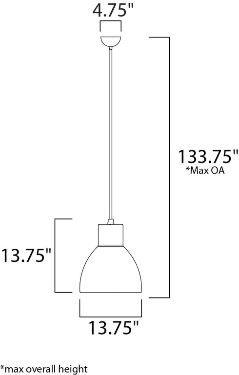 Maxim Cora Single Pendant in Satin Nickel Finish Model: 11024SN