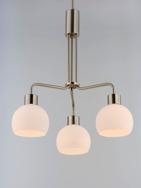 Maxim Coraline Chandelier in Satin Nickel Finish Model: 11276SWSN