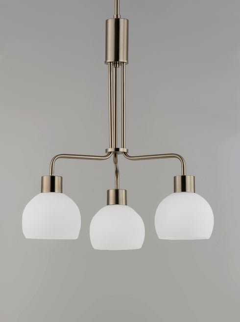 Maxim Coraline Chandelier in Satin Nickel Finish Model: 11276SWSN