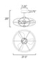 Maxim Corona Fan Fandelight in Satin Nickel Finish Model: 61002SN