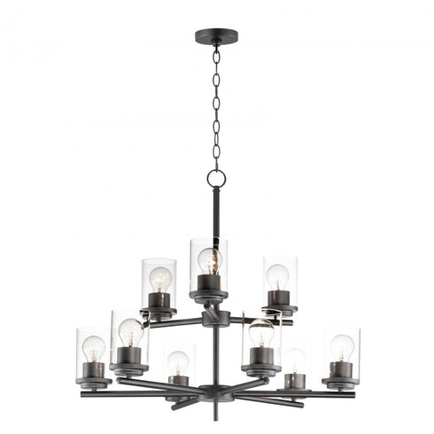 Maxim Corona Multi Tier Chandelier in Black Finish Model: 10206CLBK