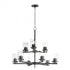 Maxim Corona Multi Tier Chandelier in Black Finish Model: 10206CLBK