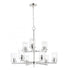 Maxim Corona Multi Tier Chandelier in Black Finish Model: 10206CLBK