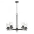 Maxim Corona Single Tier Chandelier in Black Finish Model: 10205CLBK