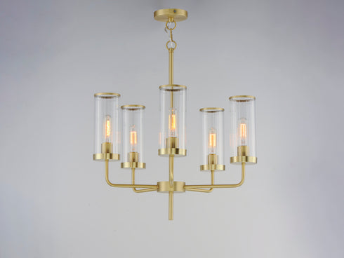 Maxim Crosby Chandelier in Satin Brass Finish Model: 11475CRSBR