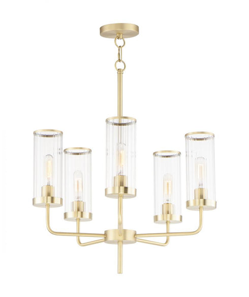 Maxim Crosby Chandelier in Satin Brass Finish Model: 11475CRSBR