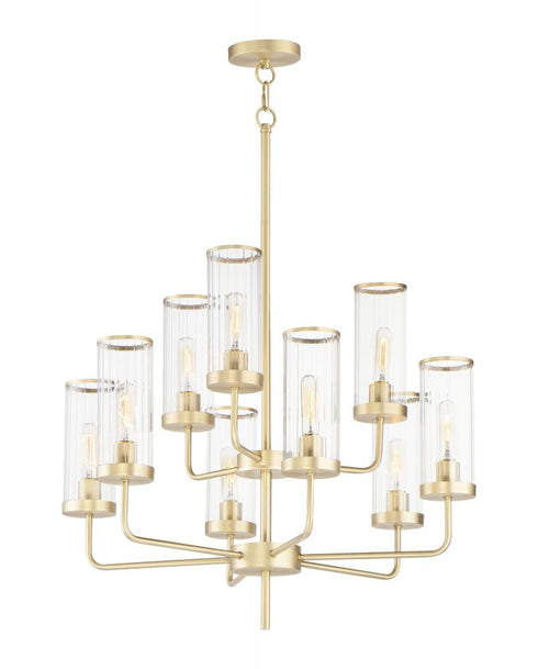 Maxim Crosby Chandelier in Satin Brass Finish Model: 11479CRSBR