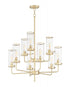 Maxim Crosby Chandelier in Satin Brass Finish Model: 11479CRSBR