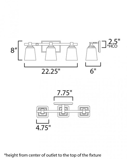 Maxim Cubos Bath Vanity in Satin Nickel Finish Model: 21383CLSN