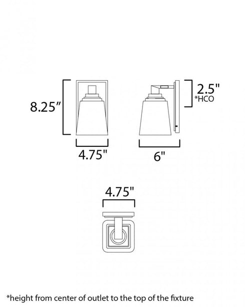 Maxim Cubos Wall Sconce in Satin Nickel Finish Model: 21381CLSN