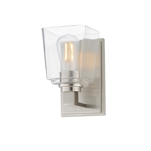 Maxim Cubos Wall Sconce in Satin Nickel Finish Model: 21381CLSN