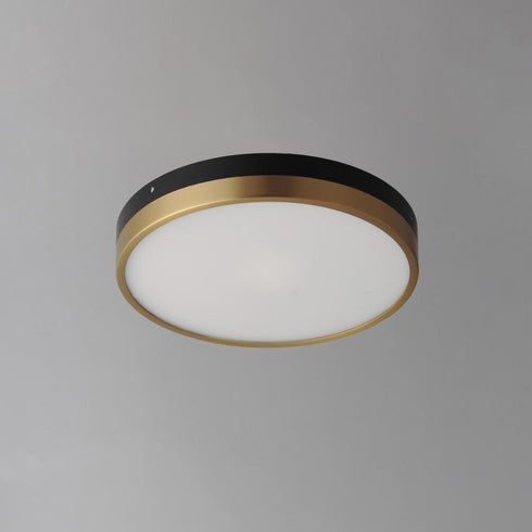 Maxim Dapper Flush Mount in Black / Antique Brass Finish Model: 59702WTBKAB