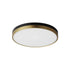 Maxim Dapper Flush Mount in Black / Antique Brass Finish Model: 59704WTBKAB