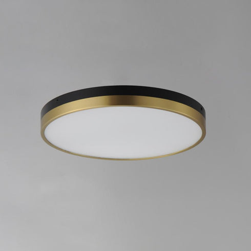 Maxim Dapper Flush Mount in Black / Antique Brass Finish Model: 59704WTBKAB